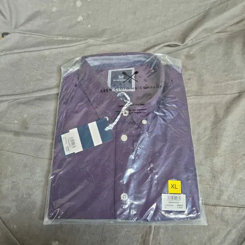 CREW CLOTHING COMPANY SLIM FIT OXFORD SHIRT – PURPLE, UK XL