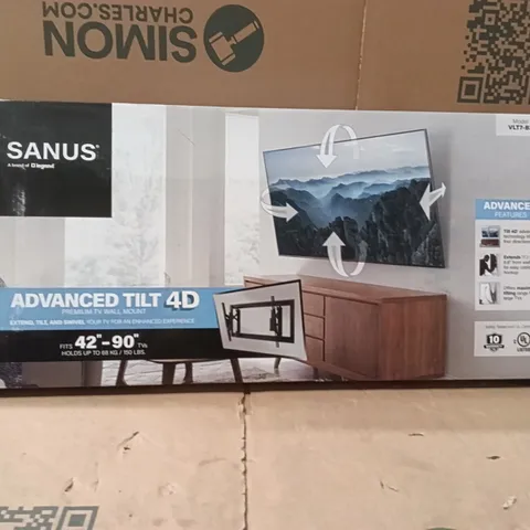 BOXED SANUS ADVANCED TOLD 4D PREMIUM TV WALL MOUNT FITS 42-90" TVS VLT7-B2