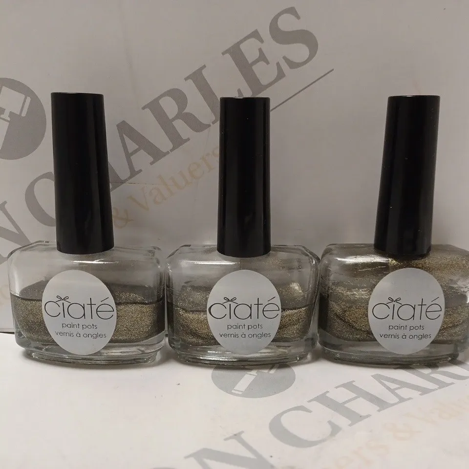 BOX OF APPROXIMATELY 20 X 13.5ML CIATÉ PAINT POTS NAIL POLISH GLAMETAL
