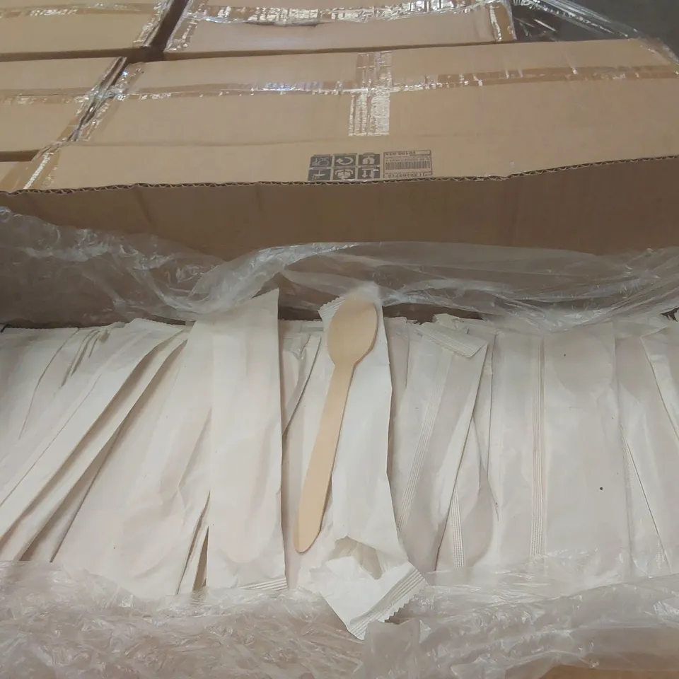 PALLET CONTAINING APPROXIMATELY 20,000 ENVIRONMENTALLY FRIENDLY DISPOSABLE WOODEN SPOONS
