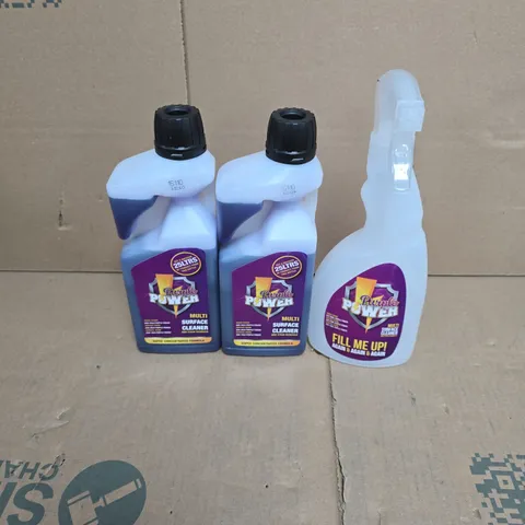 PURPLE POWER CLEANING SOLUTION PACK - 2 X 500ML CONCENTRATE SOLUTION, 1 SPRAY BOTTLE