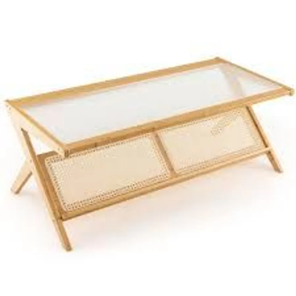 BOXED COSTWAY NATURAL BAMBOO COFFEE TABLE