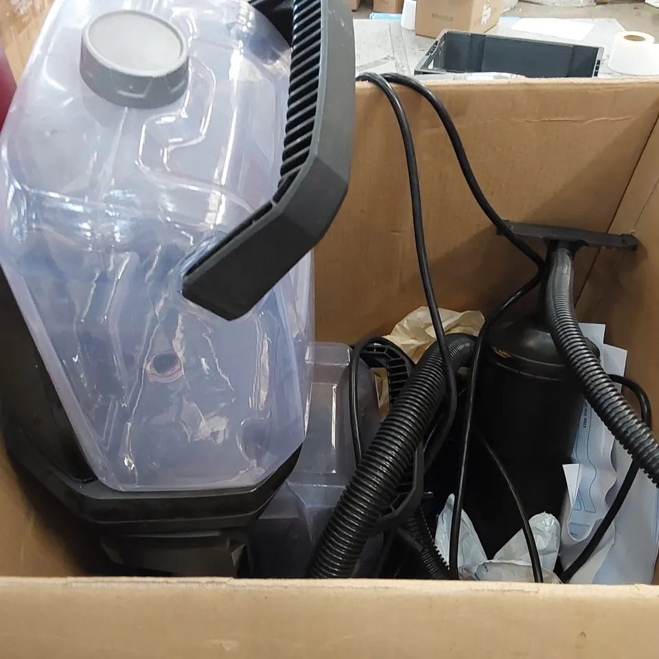 CAGE OF ASSORTED CONSUMER GOODS TO INCLUDE; VACUUM CLEANER, STEAM MOP ECT. (CAGE NOT INCLUDED)