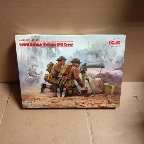 ICM WWII BRITISH VICKERS MG CREW MODEL KIT 1:35 β BOXED