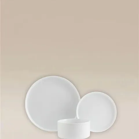 BOXED SIMPLY WHITE DINNER SET 24 PIECE