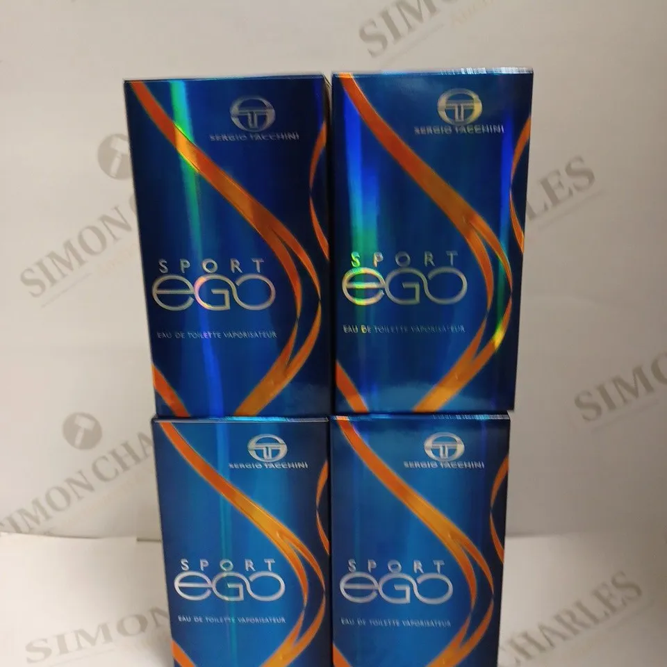 BOX OF 4 SERGIO TACCHINI SPORT EGO EAU DE TOILETTE SPRAY - 50ML