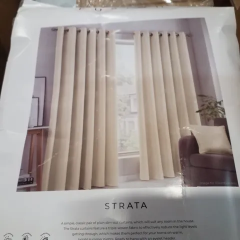 POLYESTER ROOM DARKENING CURTAIN PAIR 117×183CM