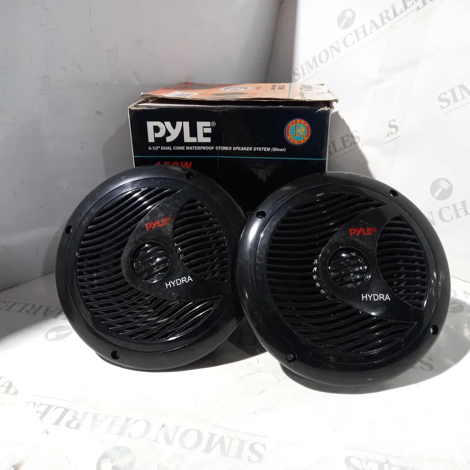 BOXED PYLE DUAL CONE WATERPROOF STEREO SPEAKER SYSTEM PLMR61B 