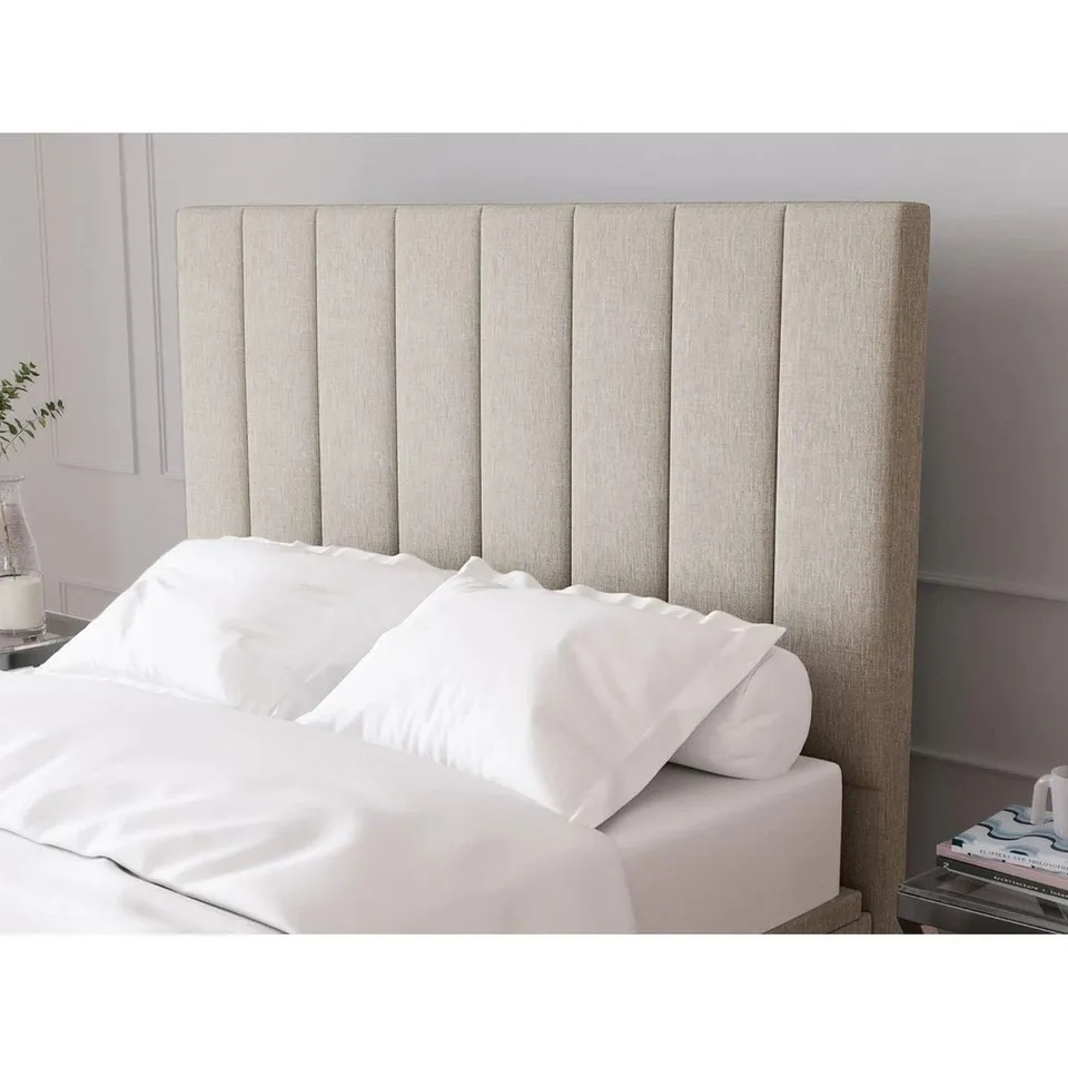 BOXED NOVA DOUBLE HEADBOARD - BEIGE (1 BOX)