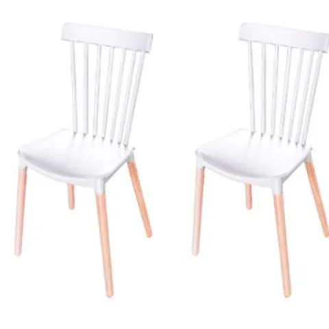 FOUR BRAND NEW BOXED LILY WHITE DINING CHAIRS