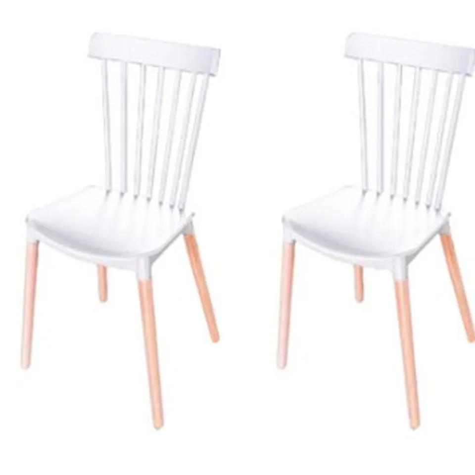 FOUR BRAND NEW BOXED LILY WHITE DINING CHAIRS