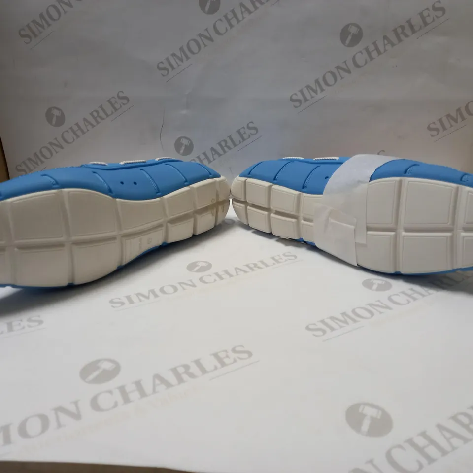 MENS BRAIDED LACE LOAFERS BLUE AND WHITE SIZE 10