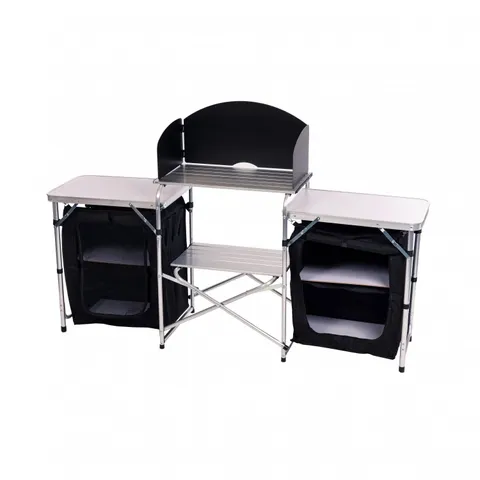 LARGE PORTABLE FOLDING OUTDOOR ALUMINIUM CAMPING TRAVEL KITCHEN