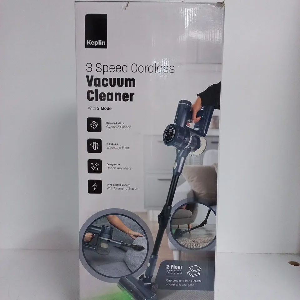 BOXED KEPLIN 3-SPEED CORDLESS VACUUM CLEANER