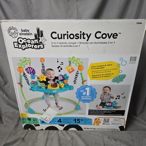 BOXED BABY EINSTEIN CURIOSITY COVE 2-IN-1 ACTIVITY JUMPER