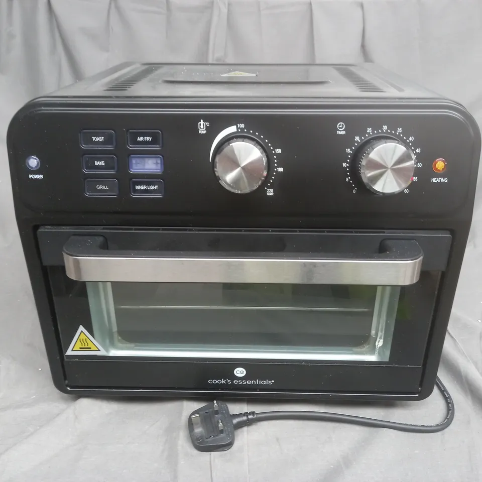 BOXED COOK'S ESSENTIAL 21-LITRE AIRFRYER OVEN IN BLACK