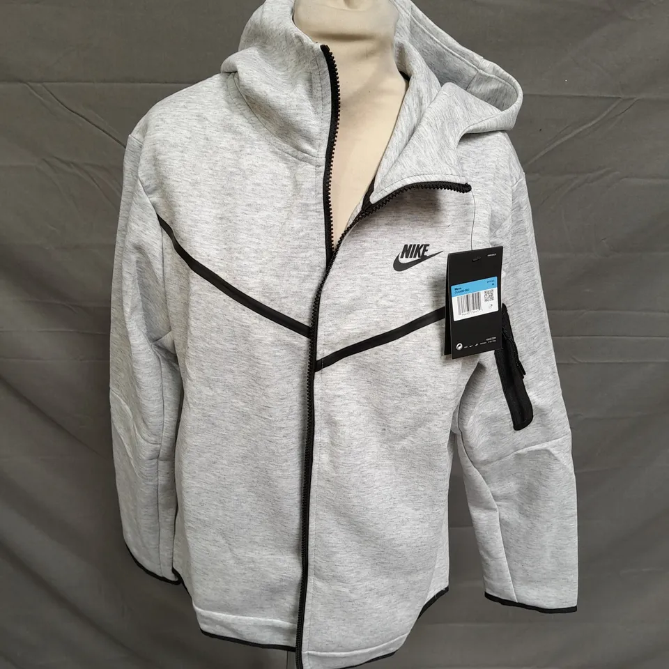 NIKE GREY TRACKSUIT JACKET WITH HOOD - MEDIUM