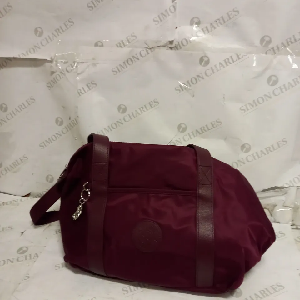 KIPKING BURGUNDY  ON HAND TRAVEL BAG 