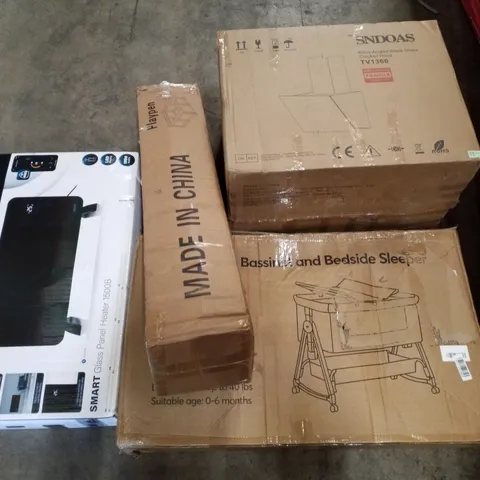 PALLET CONTAINING ASSORTED PRODUCTS INCLUDING GLASS PANEL HEATER, BASSINET & BEDSIDE SLEEPER,PLAYPEN & COOKER HOOD