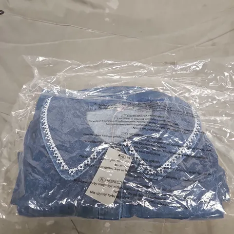 OLIVER BONAS BLUE DENIM EMBROIDERED COLLAR MINI DRESS β UK SIZE 12