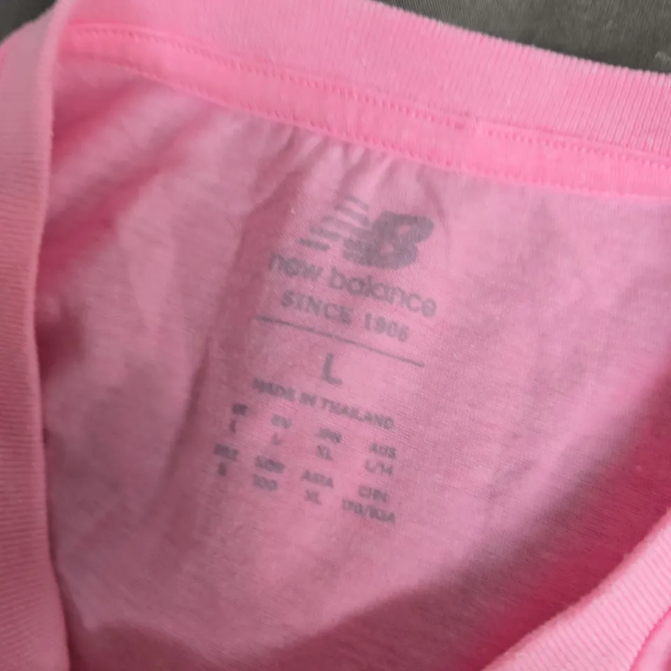 NEW BALANCE PINK T-SHIRT – WOMEN'S, SIZE L