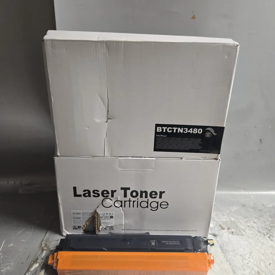 LARGE BOX OF APPROXIMATELY 10 ASSORTED TONER CARTRIDGES