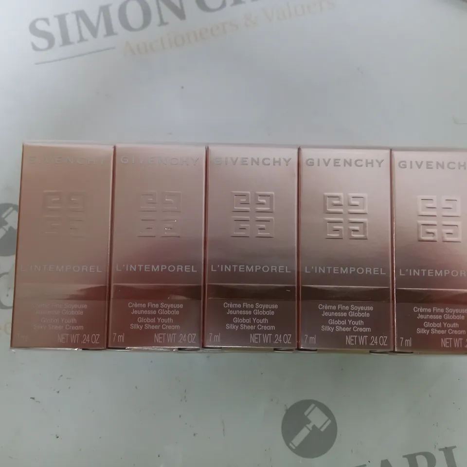 PACK OF 10 7ML  BOXED BOTTLES - GIVENCHY L'INTEMPOREL GLOBAL YOUTH SILKY SHEER CREAM