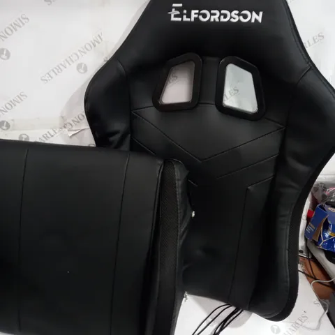 ELFORDSON BLACK GAMING CHAIR WITH AUDIO
