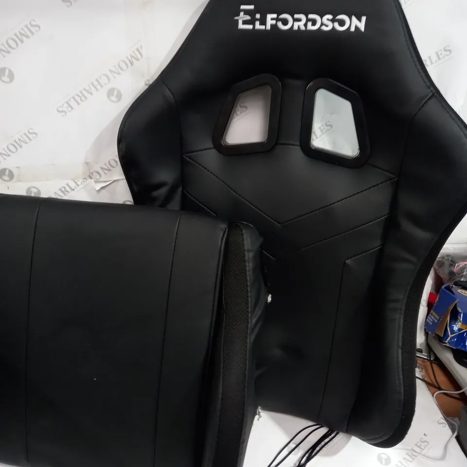ELFORDSON BLACK GAMING CHAIR WITH AUDIO