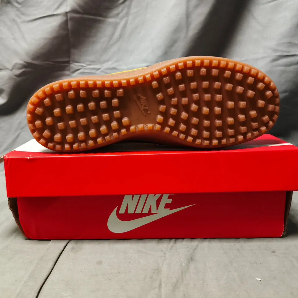 BOXED PAIR OF NIKE FIELD GENERAL SHOES IN BLUE/YELLOW SIZE UK 4