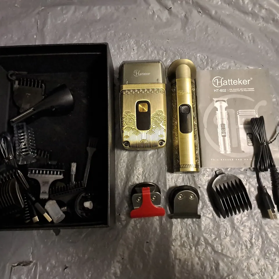 HATTEKER HT-602 FOIL SHAVER AND HAIR TRIMMER