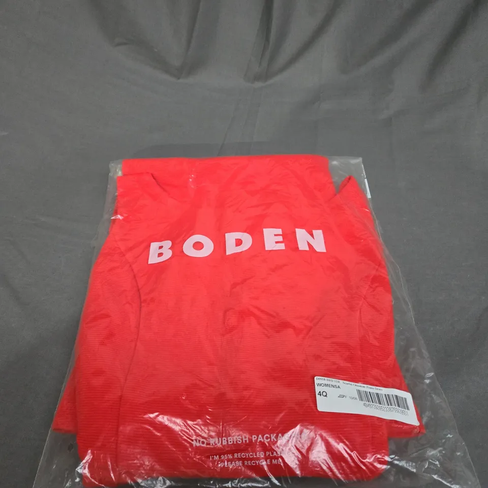 BAGGED BODEN SCARLET OTTOMAN PONTE DRESS SIZE 12R