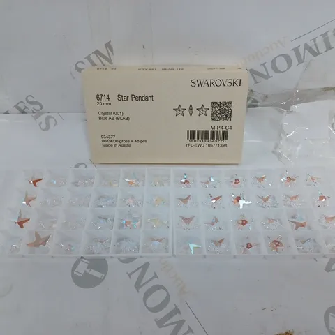 BOXED SWAROVSKI CRYSTAL STAR PENDANTS