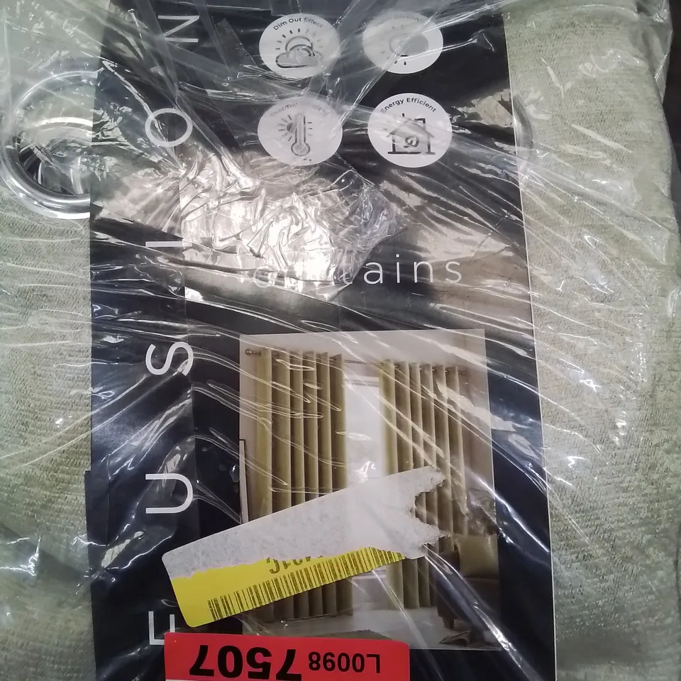 BAGGED ROOM DARKENING EYELET CURTAIN PAIR