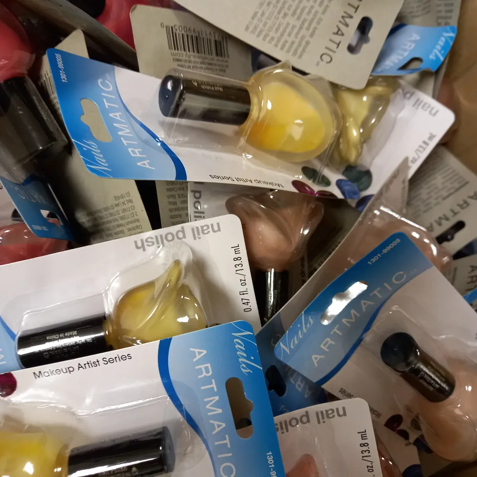 LOT OF APPROX 200 X 13.5ML ASSORTED NAIL POLISHES 