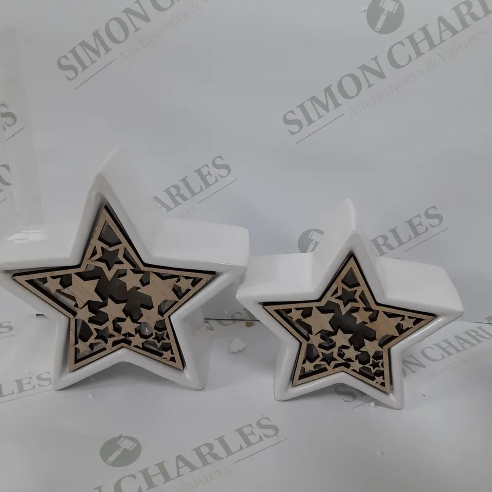 BOXED HOME REFLECTIONS SET OF 2 PRE-LIT STARS
