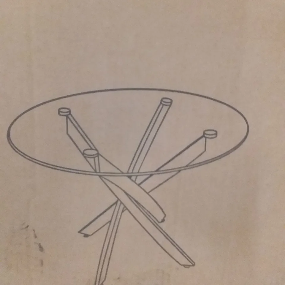 NOVARA 120CM DINING TABLE - GLASS TOP ONLY (BOX 1 ONLY)