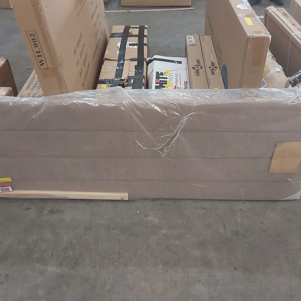 BAGGED VERONA HORIZONTAL PANEL UPHOLSTERED HEADBOARD - SUPER KING (1 ITEM)