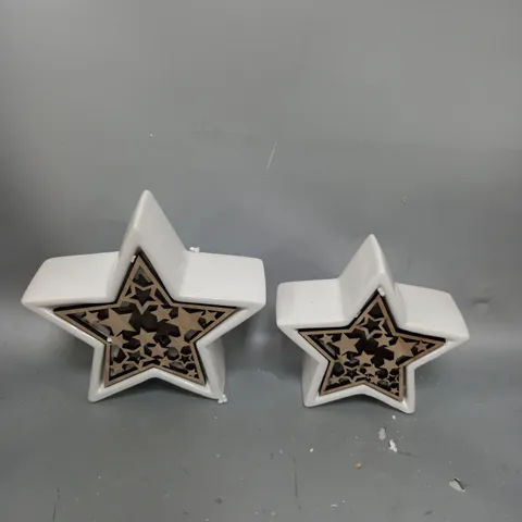 HOME REFLECTIONS SET OF 2 PRE-LIT STARS