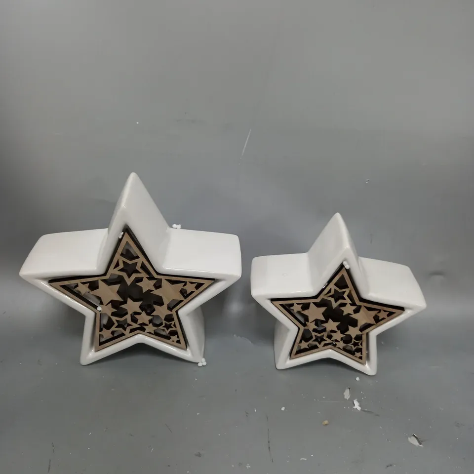 HOME REFLECTIONS SET OF 2 PRE-LIT STARS