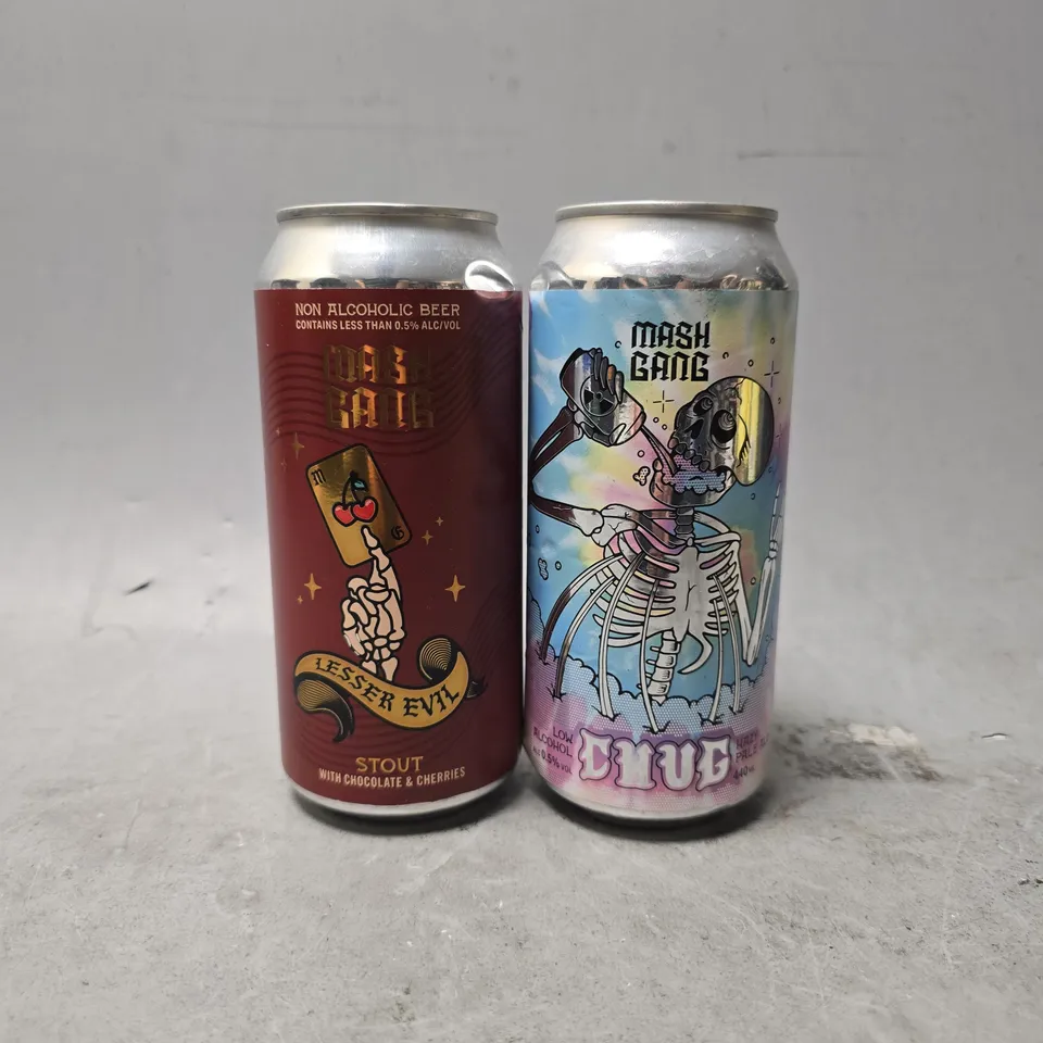 APPROXIMATELY 10 ASSORTED DRINKS ITEMS TO INCLUDE - MASH GANG CHUE , MASH BANG STOUT WITH CHOCOLATE & CHERRIES 