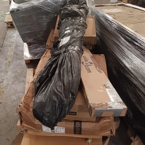 PALLET OF ASSORTED GOODS SHELVING, SACK TRUCK,TROLLEY