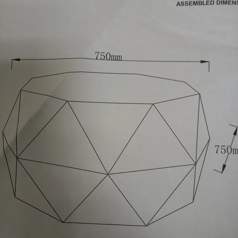 BOXED ARABELLA COFFEE TABLE SILVER  RRP £229