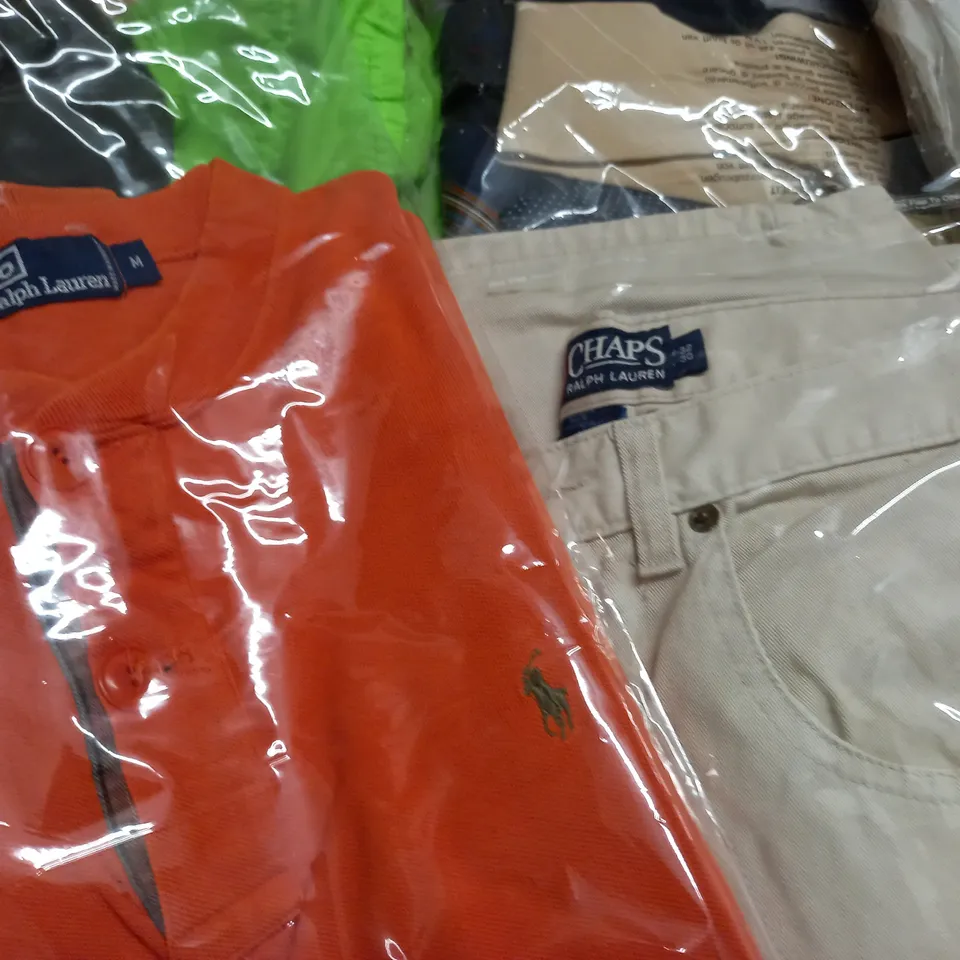 LARGE QUANTITY OF ASSORTED CLOTHING ITEMS AND ACCESSORIES TO INCLUDE RALPH LAUREN