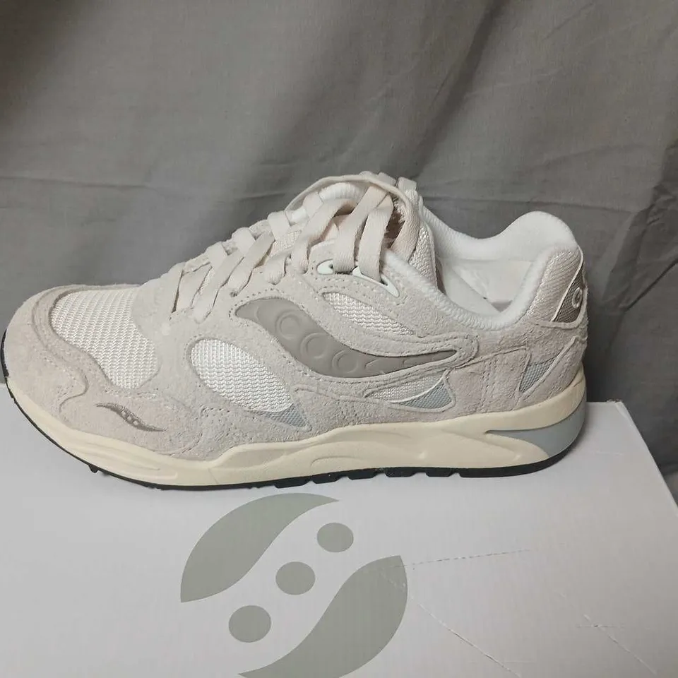 SAUCONY GRID SHADOW 2 SNEAKERS – WHITE/OFF-WHITE, UK 6