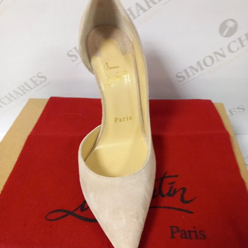 BOXED CHRISTIAN LOUBOUTIN PARIS IRIZA 100 VEAU VELOUORS SIZE 37