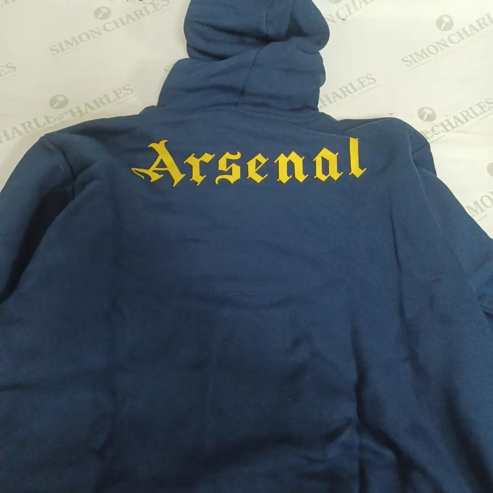 ADIDAS ARSENAL FOOTBALL CLUB HOODIE IN NAVY - MEDIUM