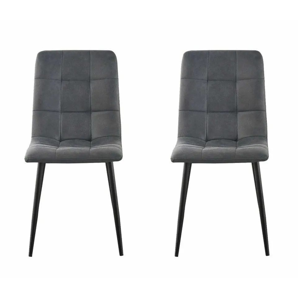 ALIASA UPHOLSTERED DINING CHAIR - DARK GREY
