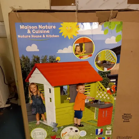 SMOBY NATURE PLAYHOUSE WITH KITCHEN - COLLECTION ONLY 