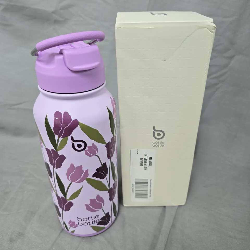 BOXED BOTTLE BOTTLE INSULATED FLORAL PRINT DRINKS CONTAINER